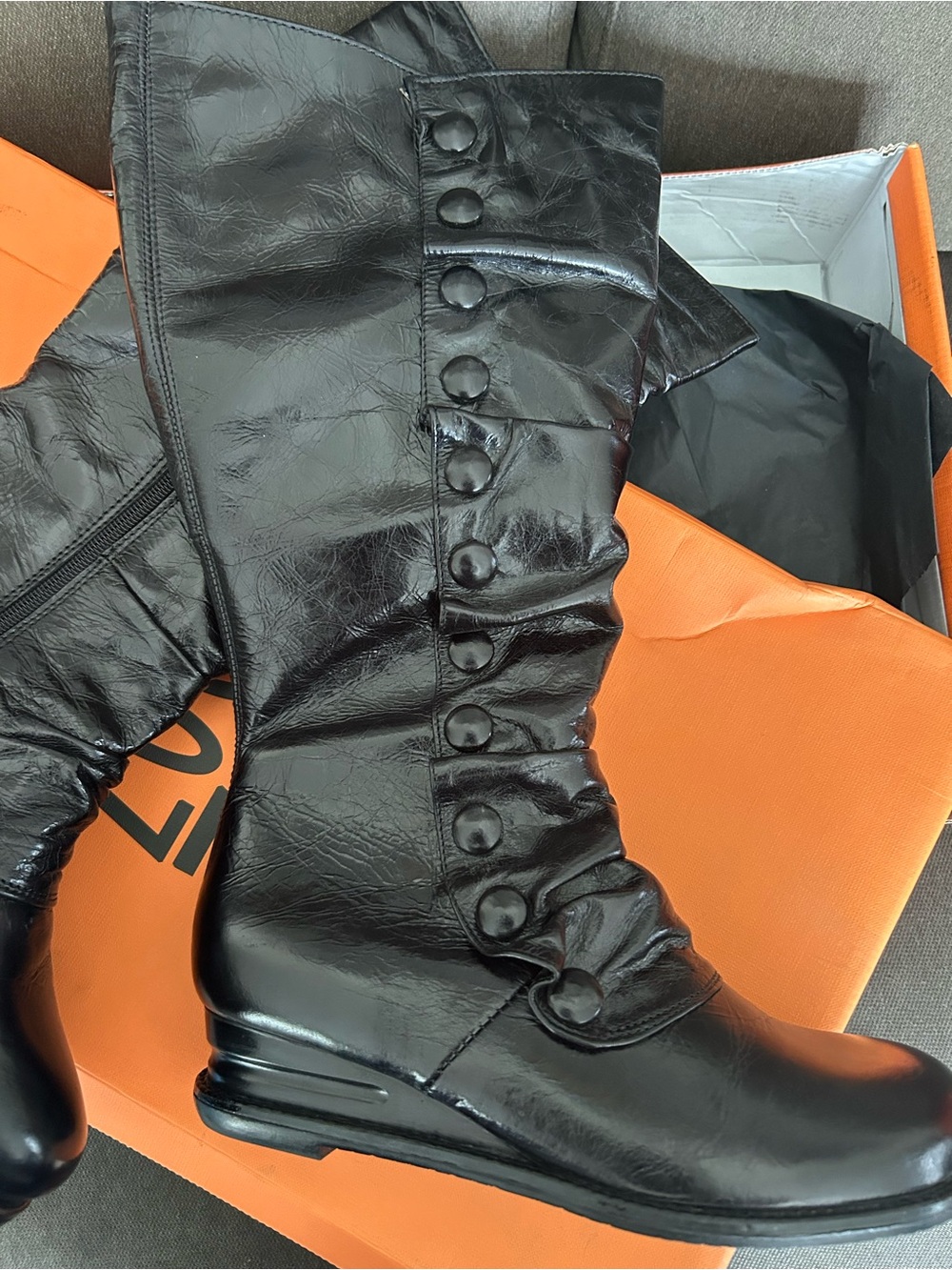 Miz Mooz NYC | Bobbie WC Black Leather Mid-Calf Boots